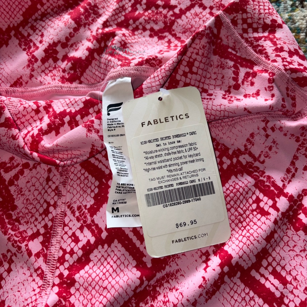 🆕FABLETICS Define Powerhold Snake Print Capri Ti… - image 6